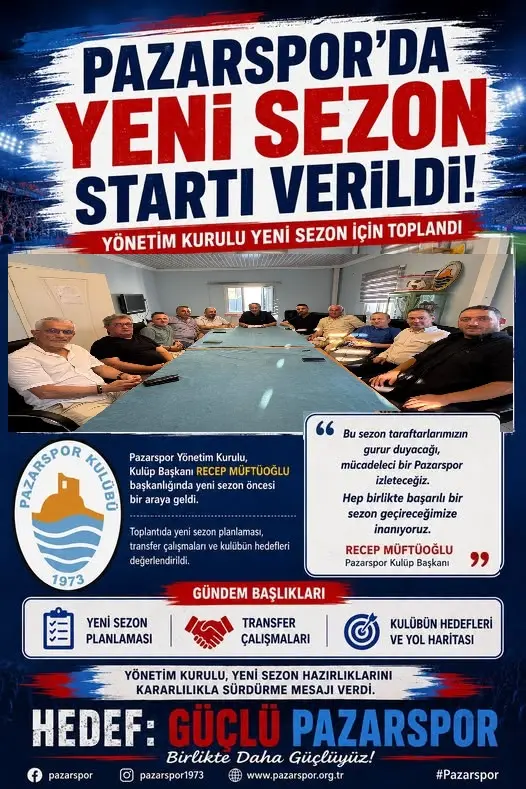 RİZE-PAZARSPOR  YENİ SEZON İÇİN START  VERDİ....
