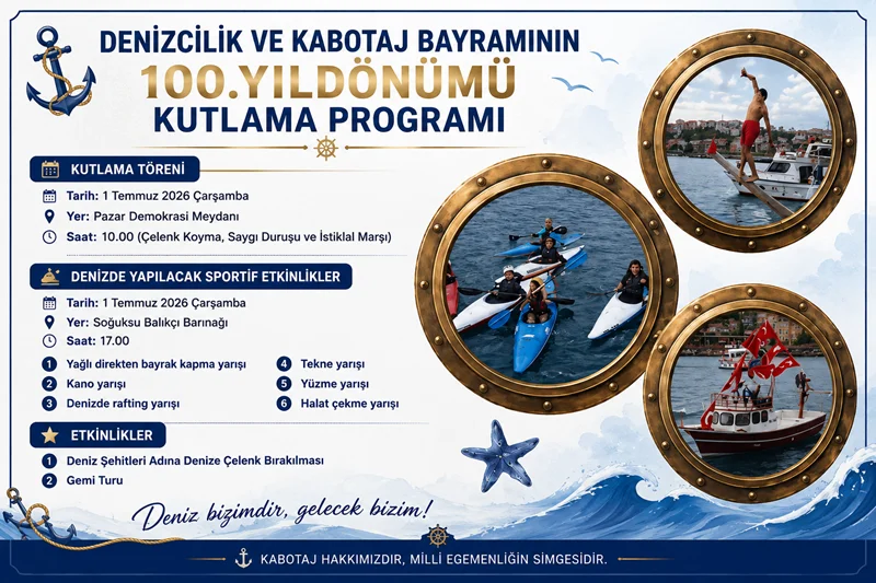 YARIN ( 01.07.26) TÜM TÜRKİYEDE ve DIŞ TEMSİLCİLİKLERİMİZ'DE 1 TEMMUZ KABOTAJ BAYRAMI KUTLANACAK....
