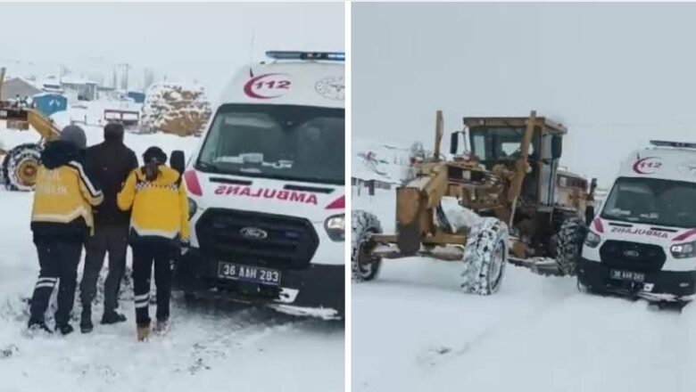  Kars’ta kar nedeniyle mahsur kalan hastayı kar kapları ve 112 Acil kurtardı – Birlik Haber Ajansı