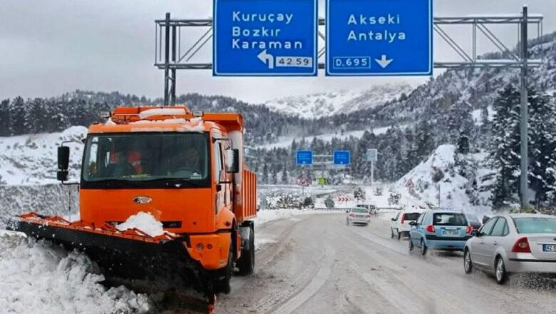  Antalya-Konya karayolunda kar yağışı ve buzlanma uyarısı – Birlik Haber Ajansı