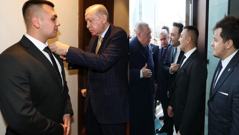  Burdurlu Recep Tayyip Erdoğan’a Cumhurbaşkanı rozetini taktı – Birlik Haber Ajansı