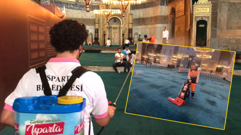  Gelenek bozulmadı: Ayasofya Camii yine Isparta gül suyu ile yıkandı – Birlik Haber Ajansı