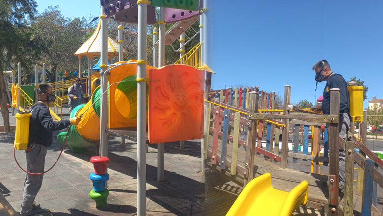  Kırıkkale’de parklar dezenfekte ediliyor – Birlik Haber Ajansı